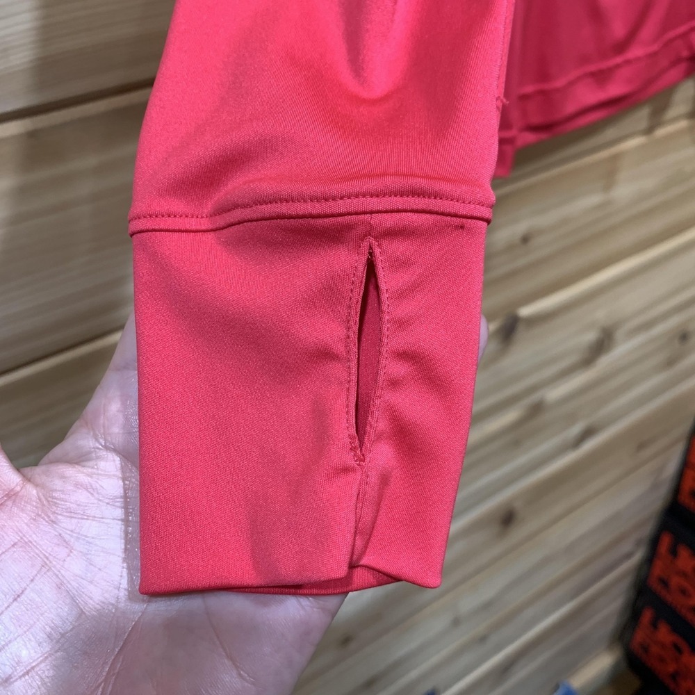 Under Armour Shirt Womens Medium HeatGear Catalyst Hooded Athletic Thumbholes - Picture 4 of 11